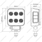 Preview: LED Arbeitsscheinwerfer quadratisch BLACKline | 4500 lm, 45 W