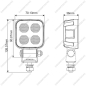 Preview: LED Arbeitsscheinwerfer quadratisch BLACKline | 2260 lm, 20 W