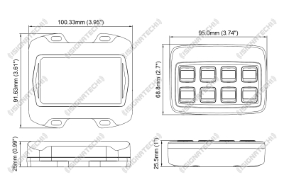 Preview: Axixtech/Juluen Universal Bedienteil SW833