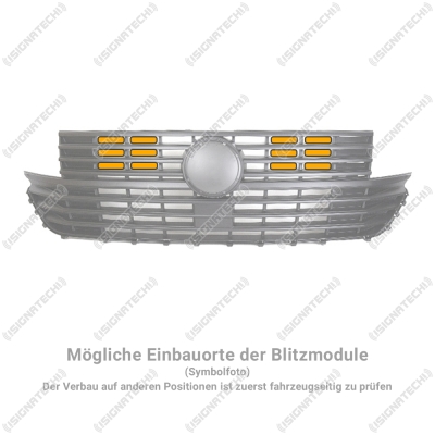 Preview: Frontblitzer Montagehalter für VW T6.1, Set | für Blitzmodule L54