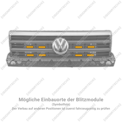 Preview: Frontblitzer Montagehalter für VW Crafter 7C0, Set | für Blitzmodule L54