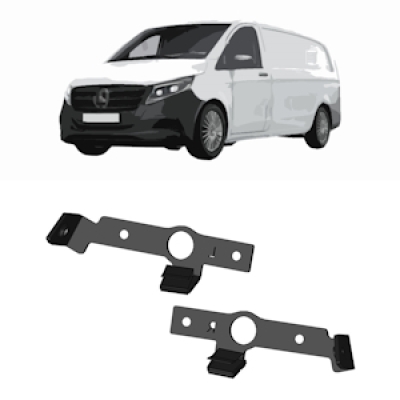 Frontblitzer Montagehalter für Mercedes Benz Vito 447 (2020-2024), Set | für Blitzmodule L54