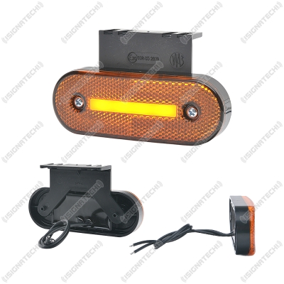 Preview: LED Seitenmarkierungsleuchte mit Reflektor gelb | WAS W174 1219 ADR