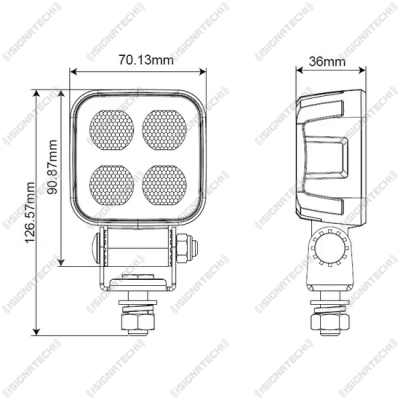 Preview: LED Arbeitsscheinwerfer quadratisch BLACKline | 2260 lm, 20 W