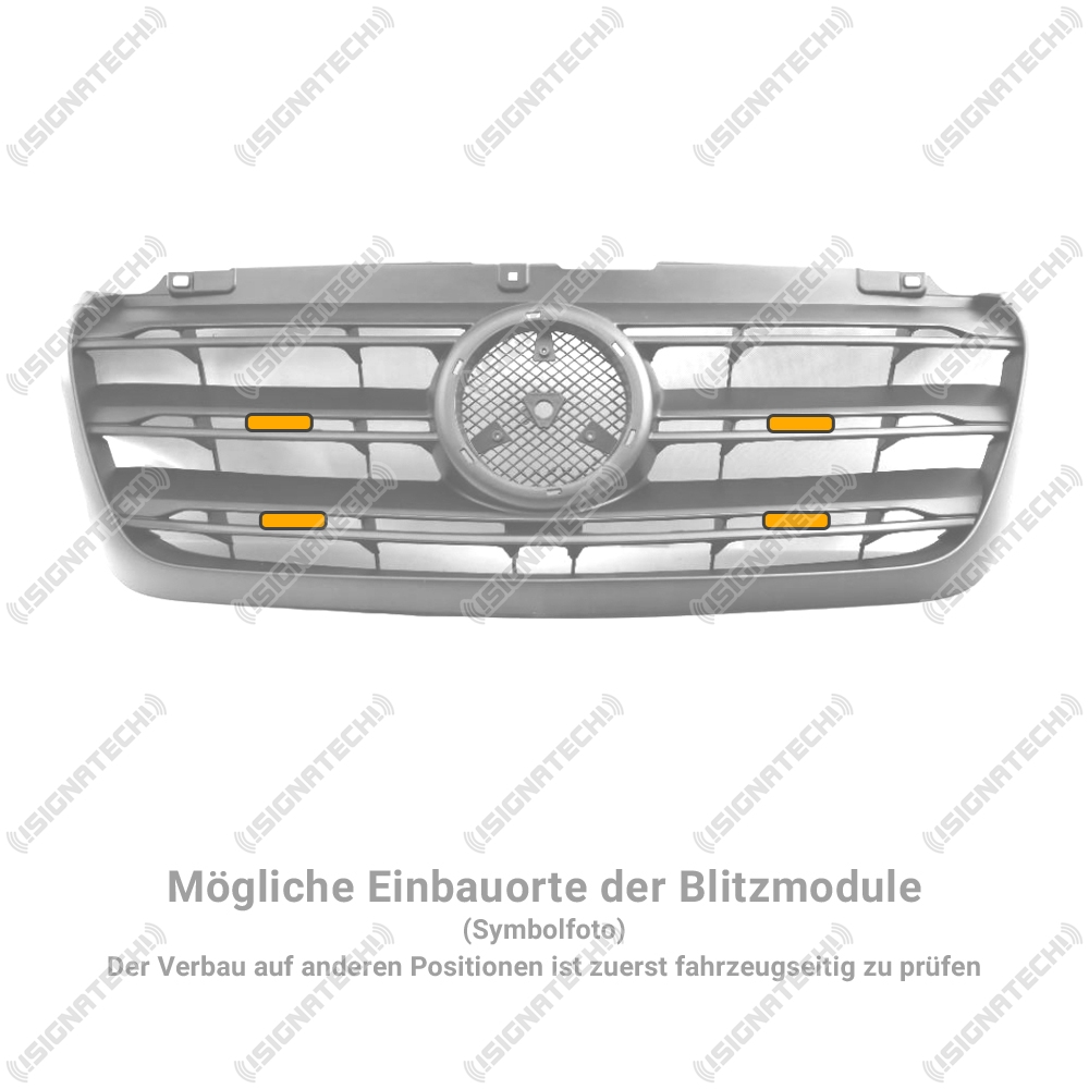 Frontblitzer Montagehalter für Mercedes Benz Sprinter 907/910, Set | für Blitzmodule L54