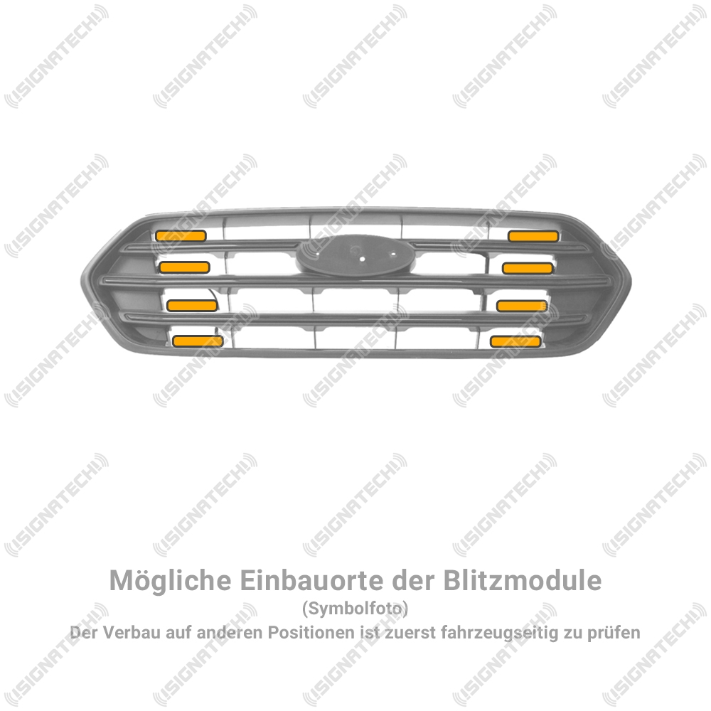Frontblitzer Montagehalter für Ford Transit Custom V362, Set | für Blitzmodule L54