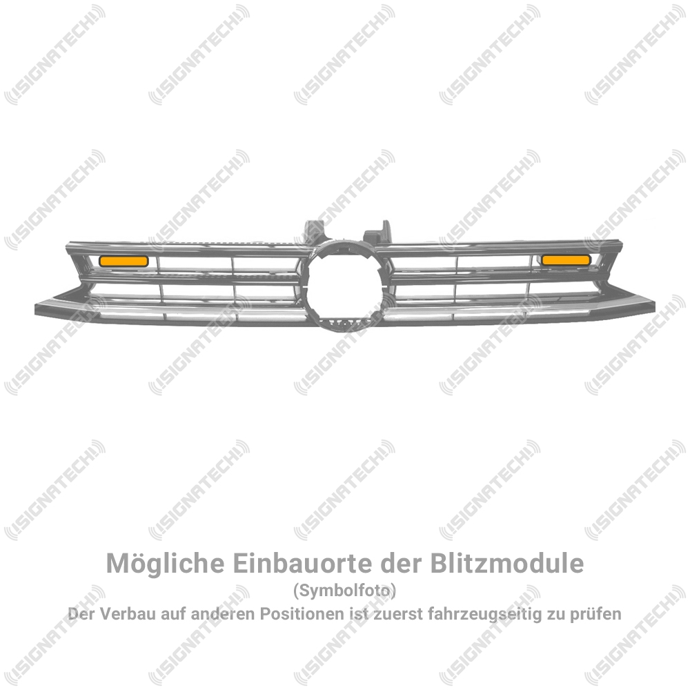 Frontblitzer Montagehalter für VW Touran II, Set | für Blitzmodule L54