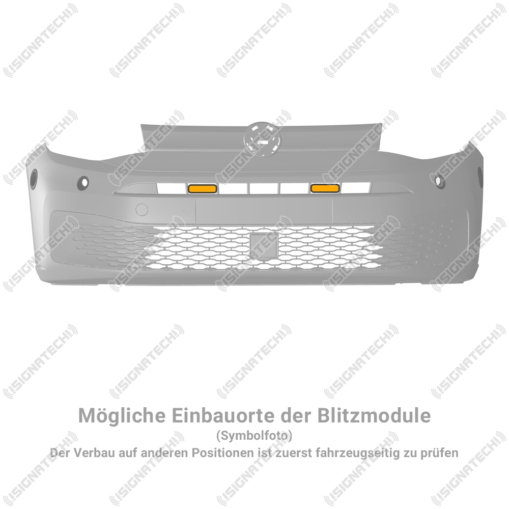Frontblitzer Montagehalter für VW Caddy V, Set | für Blitzmodule L54