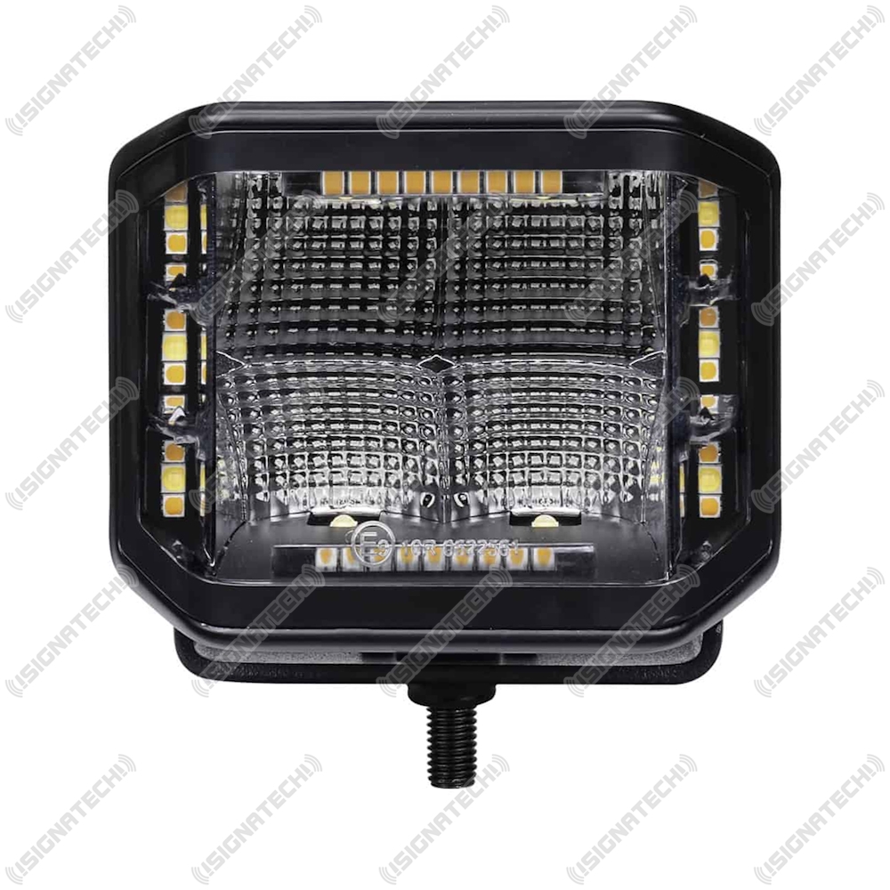 LED Arbeitsscheinwerfer Cube Side Shooter mit Warnlicht | 8400 lm, 70 W