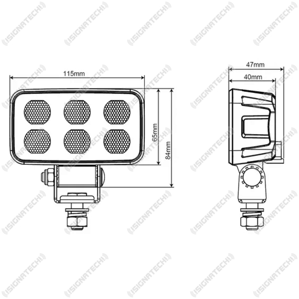 LED Arbeitsscheinwerfer rechteckig BLACKline | 3580 lm, 35 W