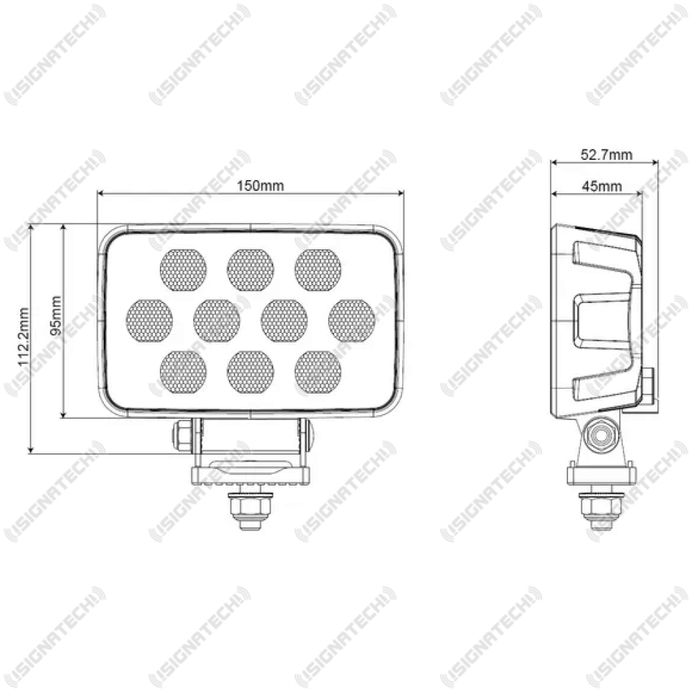 LED Arbeitsscheinwerfer rechteckig BLACKline | 7550 lm, 70 W
