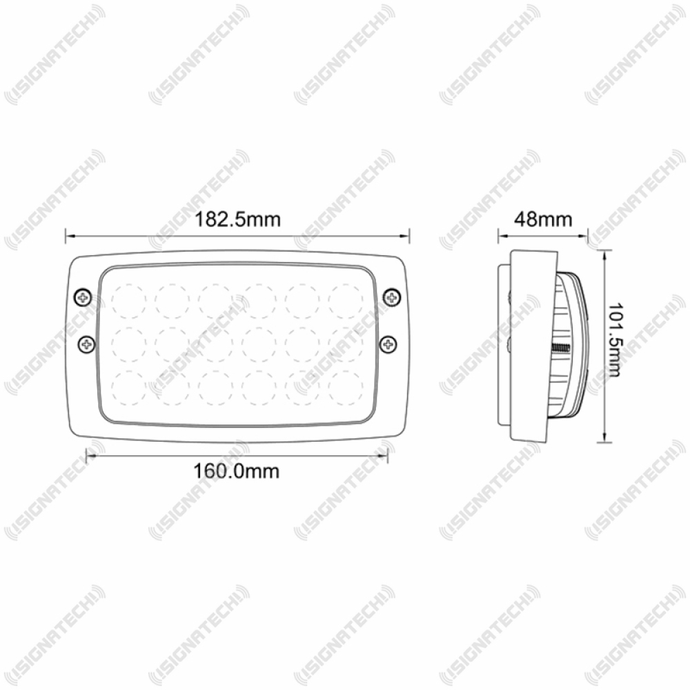 Combo LED Einbau-Arbeitsscheinwerfer | Ersatz für Hella Modul 6213 | 3375 lm, 27 W